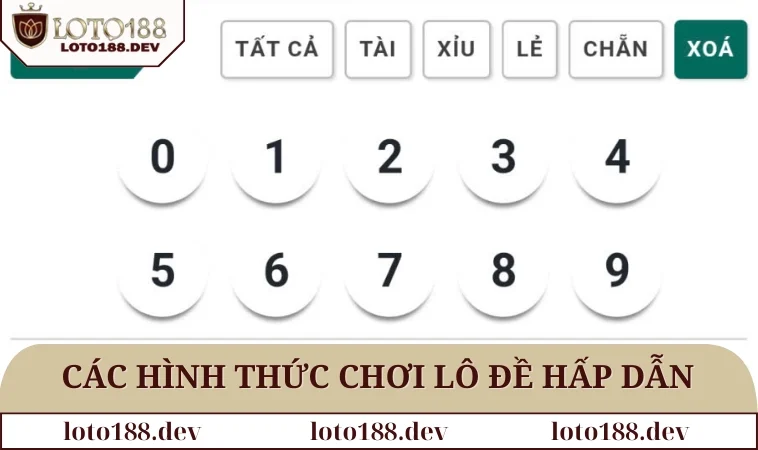 Lô đề LOTO188 2 Các hình thức chơi lô đề hấp dẫn