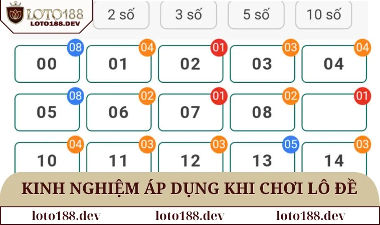 Lô đề LOTO188 3 Kinh nghiệm nên áp dụng khi chơi lô đề