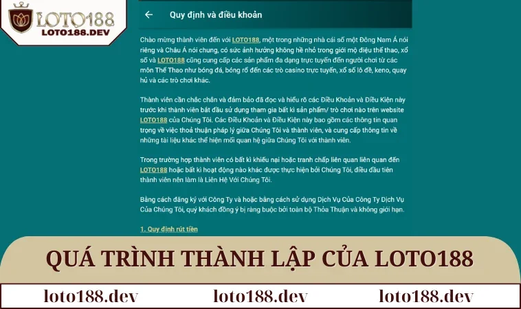 Home 26 Quá trình thành lập và phát triển của LOTO188