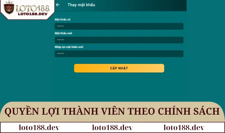 Chính sách bảo mật LOTO188 3 Quyền lợi thành viên theo chính sách bảo mật LOTO188